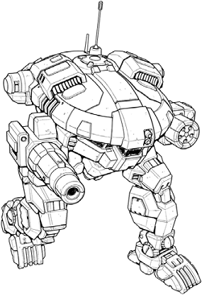 Hoplite HOP-4A line art
