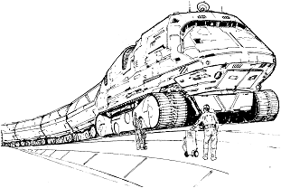 Elite Series 3 Land Train (Tractor) line art