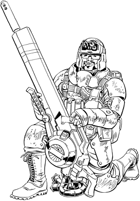 Heavy Support Infantry line art