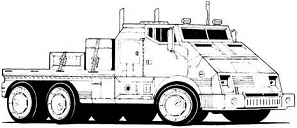 Flatbed Truck (RL) line art