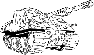 Main Gauche Light Support Tank (IFV) line art
