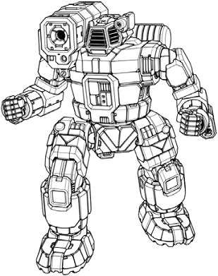 Hunchback HBK-4J line art