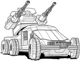 Partisan AA Vehicle line art