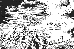 Hagan Cargo Ferry line art