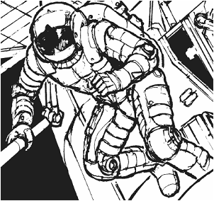 Ailette Zero-G Engineering Exoskeleton (Sqd6) line art