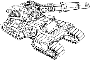 Morrigu Fire Support Vehicle line art