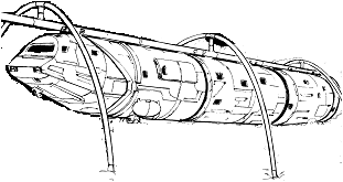 Pressurized Train Trailer (Liquid Cargo) line art