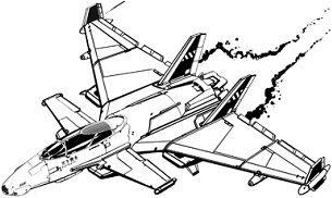 Seabuster Strike Fighter (Early) line art