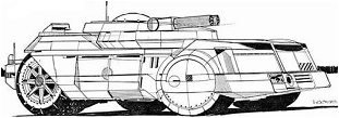 Armored Personnel Carrier (Wheeled LRM) line art