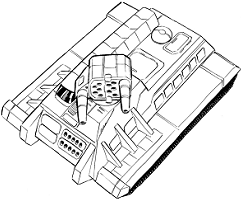 Rhino Fire Support Tank (Flamer) line art