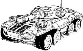 Chevalier Light Tank (MML) line art