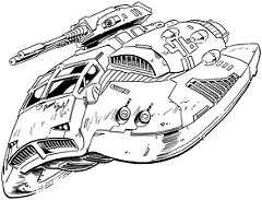 Kite Reconnaissance Vehicle line art