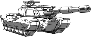Phalanx Support Tank line art