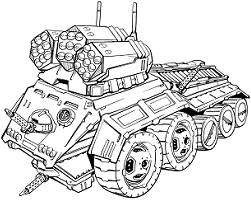 Shoden Assault Vehicle (Streak) line art