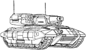 Bulldog Medium Tank (LB-X) line art