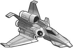 Banshee Aerospace Fighter BSE-X2 line art
