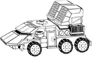 JES III Missile Carrier line art