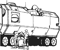 Generic Expandable Services Vehicle Trailer (Cargo) line art