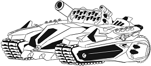 Palmoni Assault Infantry Fighting Vehicle line art