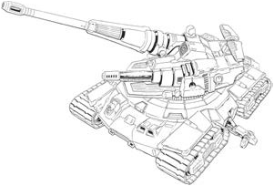 Pollux II ADA Heavy Tank line art
