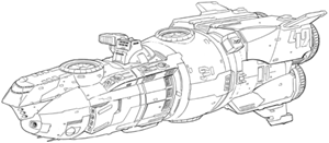 Narukami Destroyer (Block II) line art