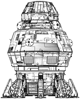 Vanir Assault DropShip line art
