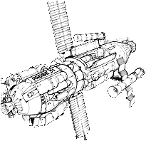 Cassion Payload Satellite line art