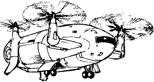 Humming Bird VTOL line art