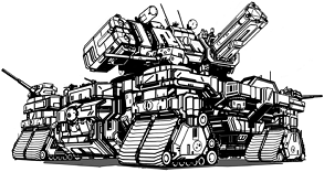 Rattler Mobile Fortress (MK II Anti-Aerospace) line art