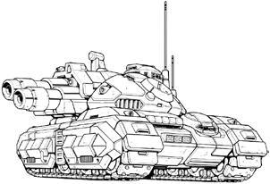 Demolisher Heavy Tank (Cell) line art