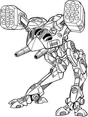 Locust LCT-5V line art