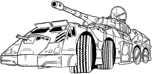 Morningstar City Command Vehicle (Company Command) line art