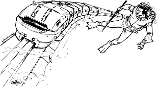 Moray Railcar (Cargo 2) line art