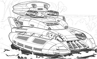 Fulcrum Heavy Hover Tank (Hybrid) line art