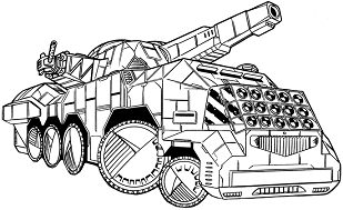 Glaive Medium Tank line art