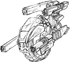 Monocycle line art