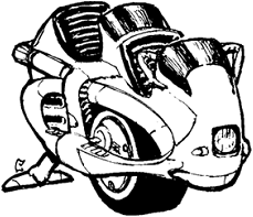 Bluestreak Monocycle DB-6000 line art