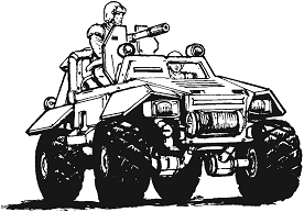 Pintel Heavy Combat ATV line art