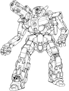 Pack Hunter 5 line art