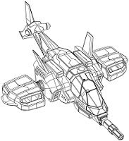 Aeron Strike VTOL line art