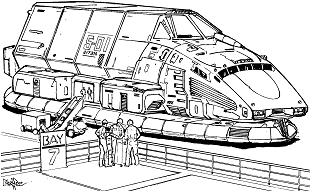 Buffalo BFFL Drone Bomb line art