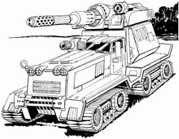 Mithras Light Tank line art