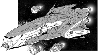 Molniya Corvette line art