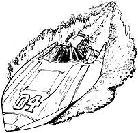 Whitestreak Speedboat (MIM) line art