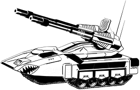 MHI Defense AA Tank line art
