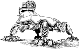 Araña ARA-S-1 MilitiaMech line art
