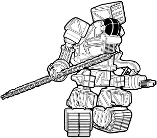 Burrower DTM-1 MiningMech line art