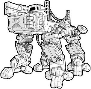 Heavy Lifter HCL-1MM MilitiaMech line art