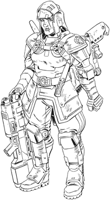 Special Forces line art