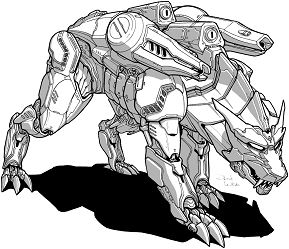 Procyon (Quad) line art